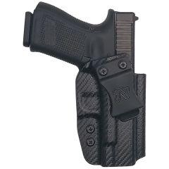 Rounded Gear Right-Handed IWB Holster for Glock 19 / 45 Pistols - Carbon Fiber